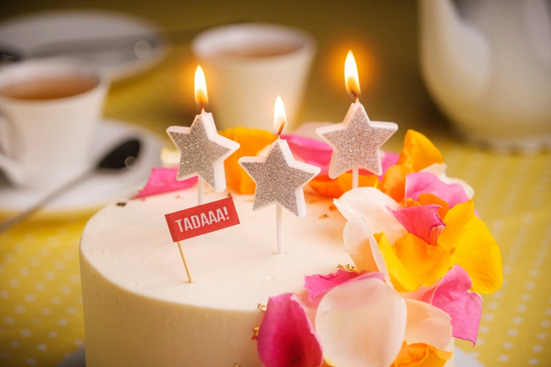 Silver Star Candles Pack x5