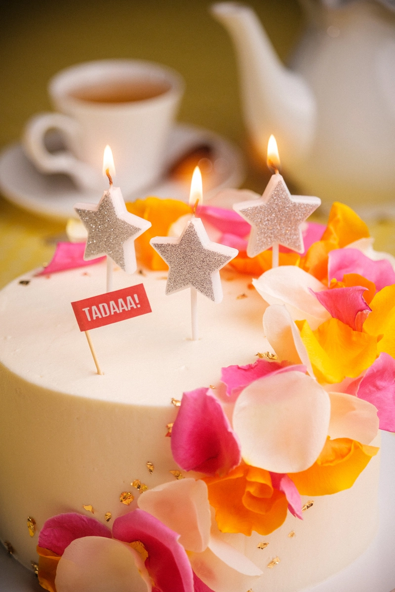 Silver Star Candles Pack x5