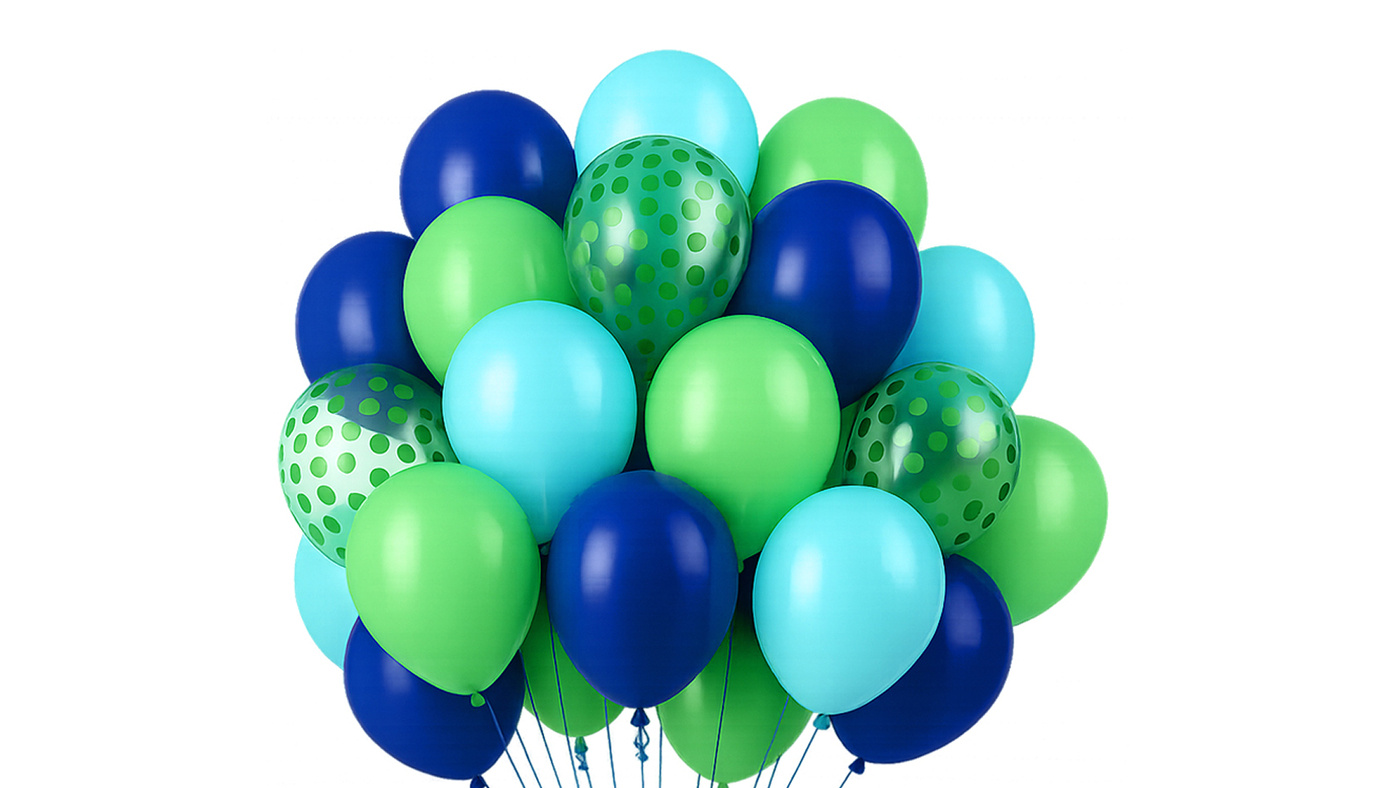Blue and Green Balloon (uninflated)