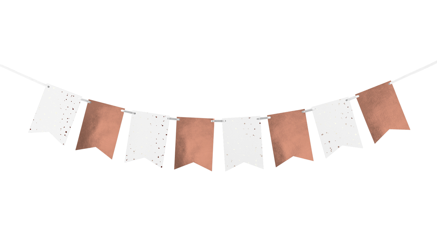 Rose Gold Flag Bunting 10m