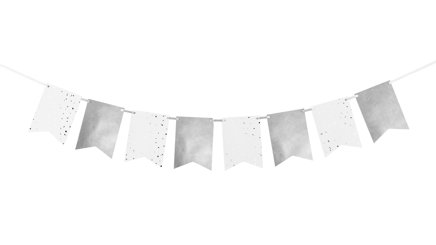Silver Flag Bunting 10m