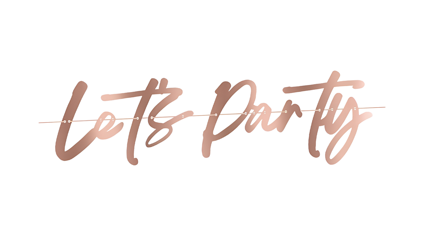Rose Gold Party Banner