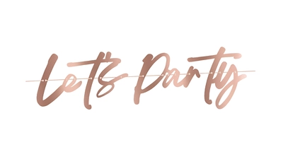 Rose Gold Party Banner