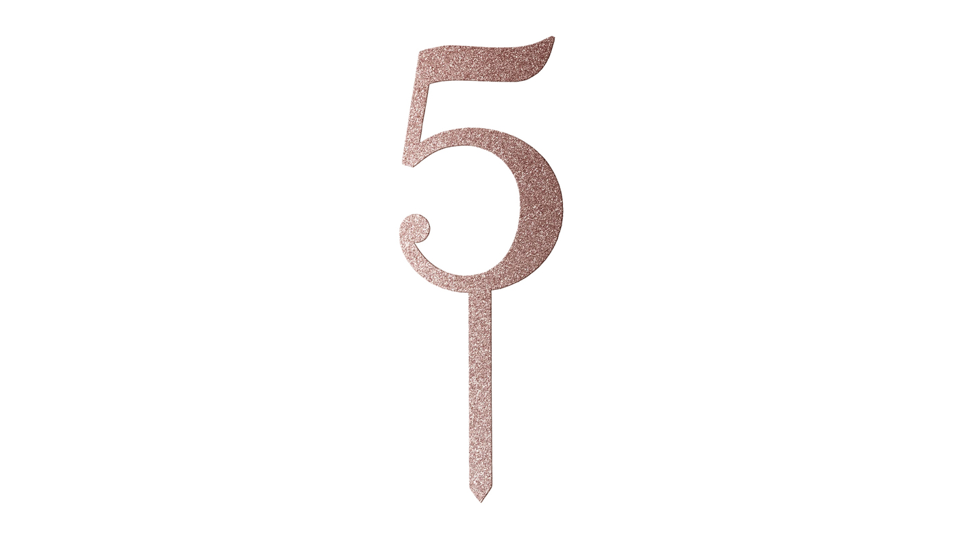 Rose Gold Glitz Cake Topper No.5