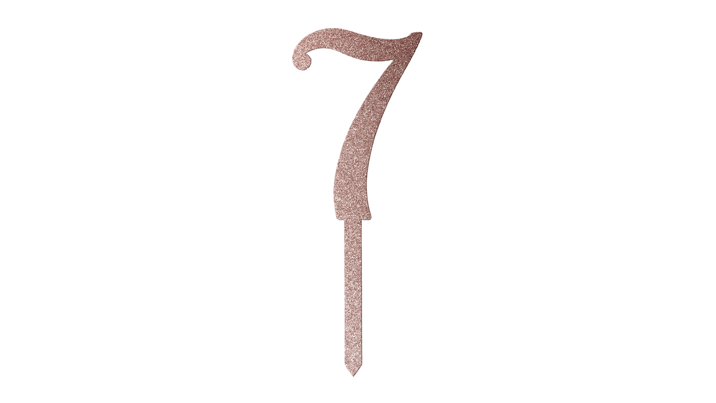 Rose Gold Glitz Cake Topper No.7