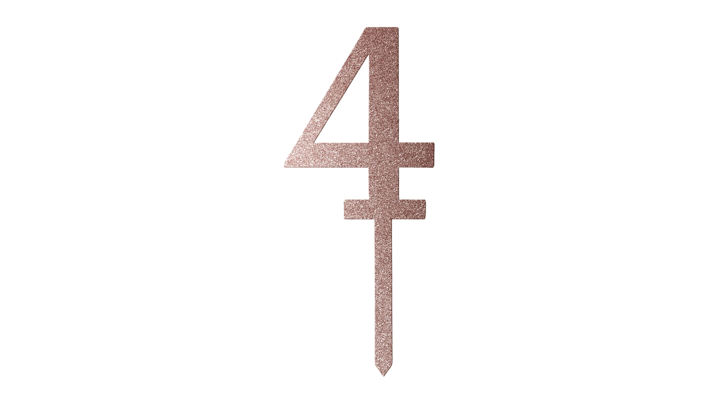 Rose Gold Glitz Cake Topper No.4
