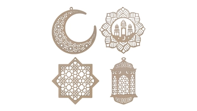 Wooden Eid Pendants
