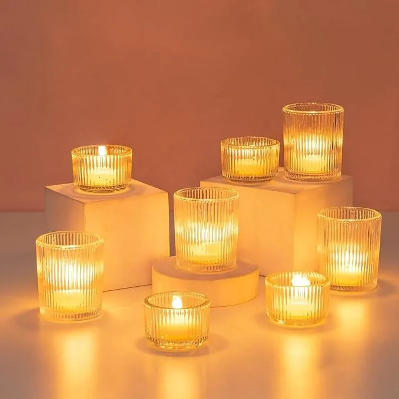 Vintage Ribbed Tea Light Holder