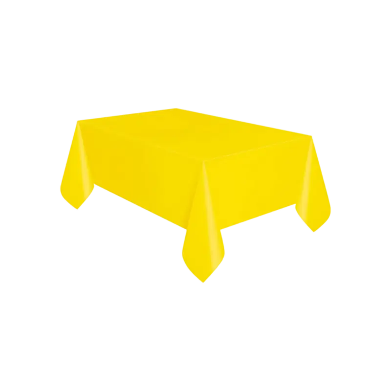 Neon Yellow Plastic Table Cover