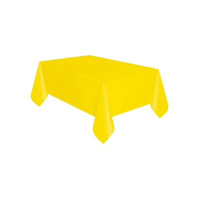 Neon Yellow Plastic Table Cover