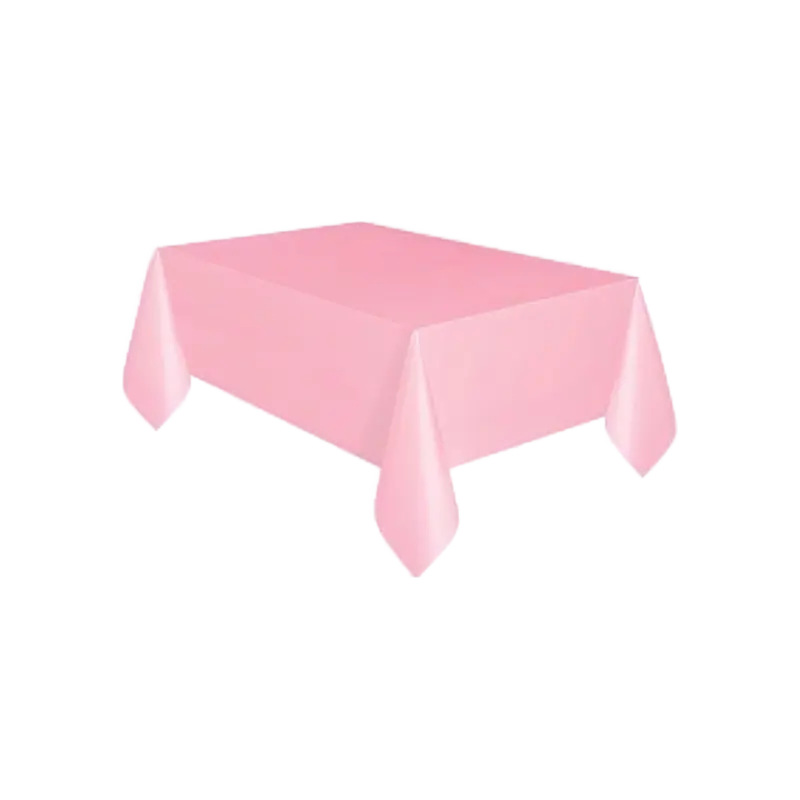 Lovely Pink Plastic Table Cover