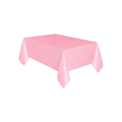 Lovely Pink Plastic Table Cover