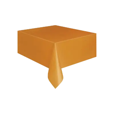 Pumpkin Orange Plastic Table Cover