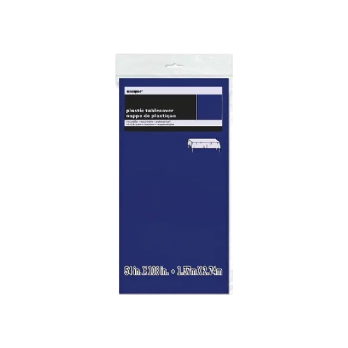 Navy Blue Table Plastic Cover
