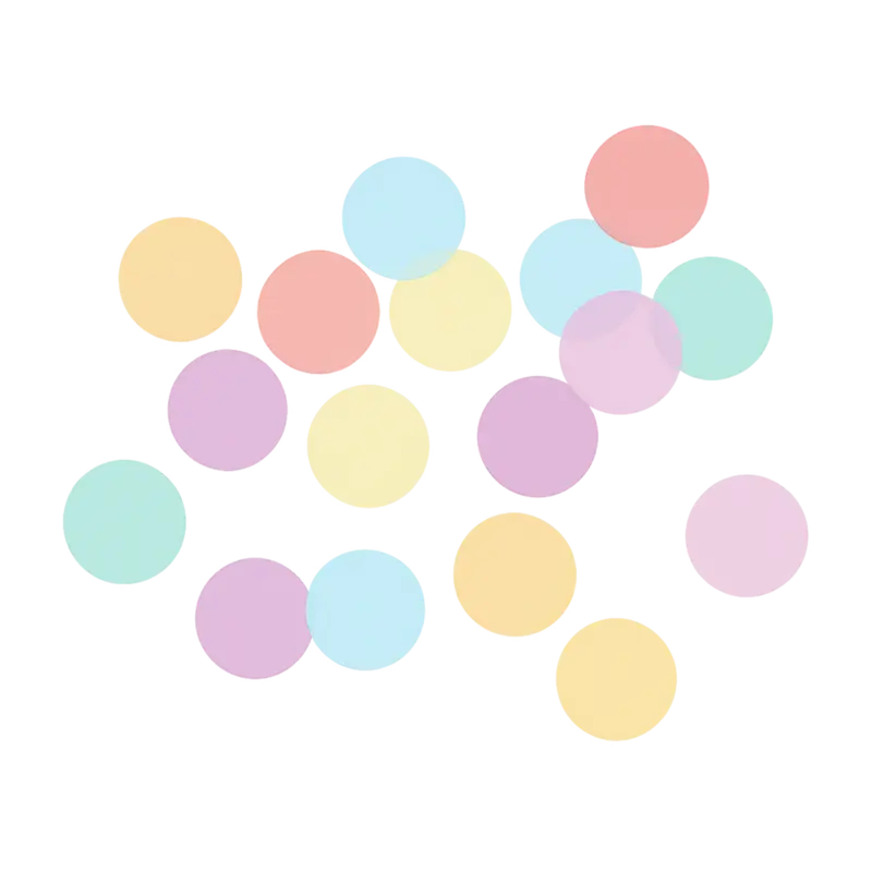 Pastel Rainbow Confetti for Table Decor