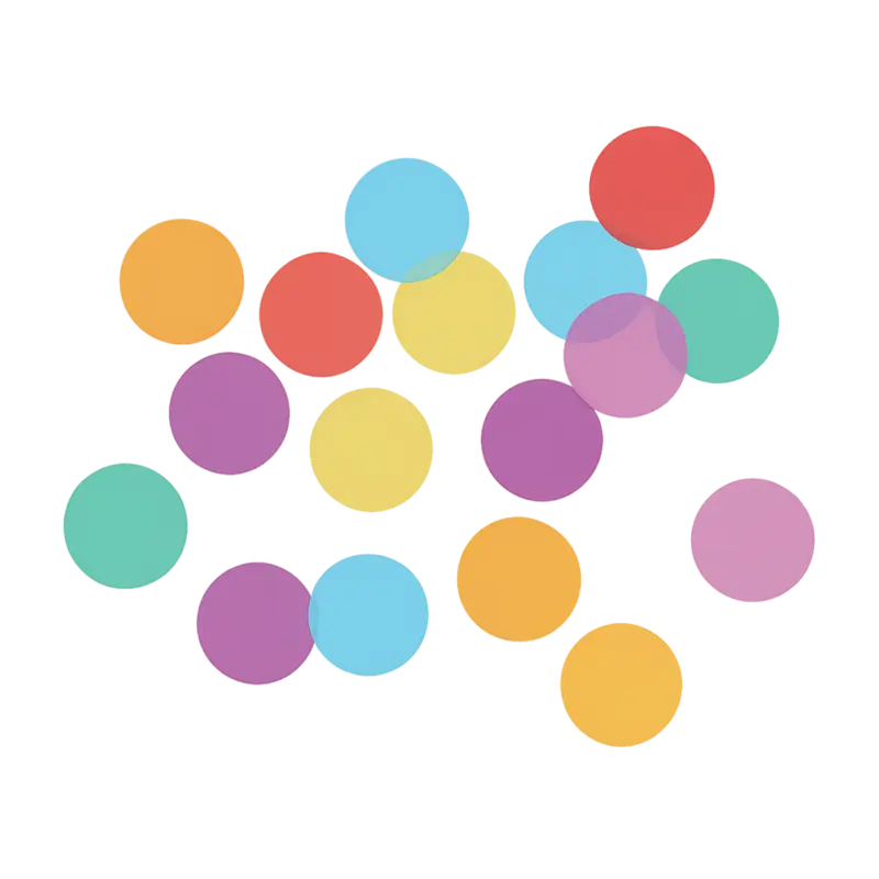 Rainbow Confetti for Table Decor