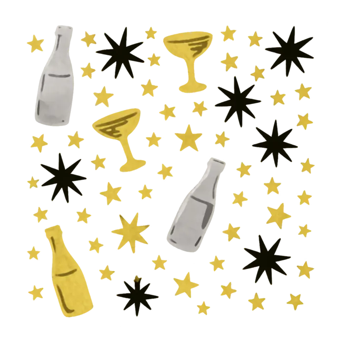 Party Champagne Table Confetti