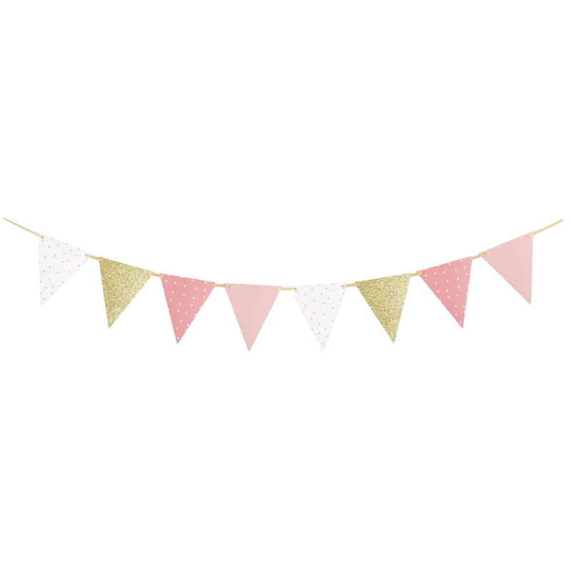 Gold and Pink Bunting 1.3m