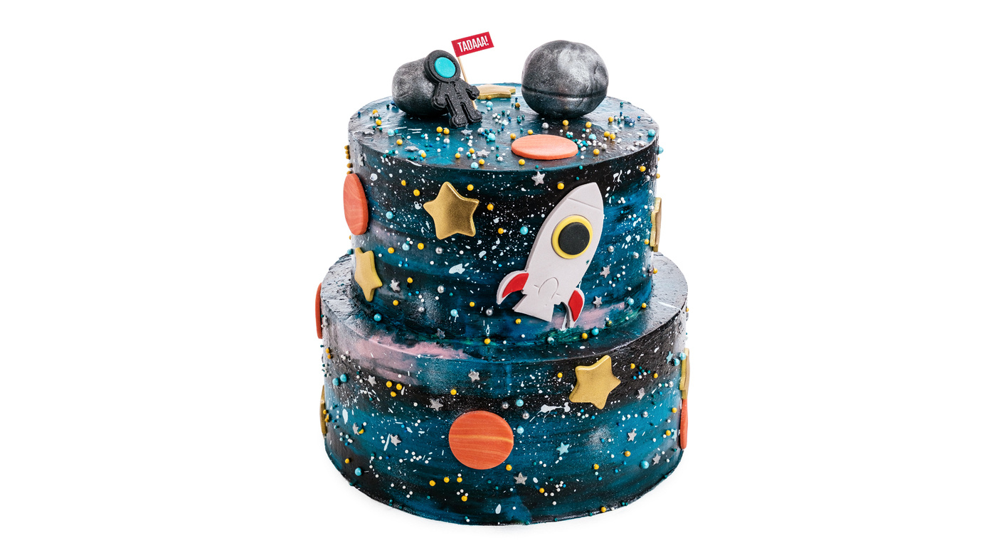 Space Chocolate Tier Cake