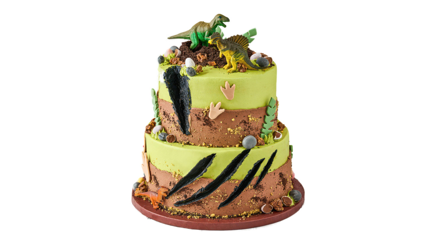 Dinosaur Vanilla Tier Cake