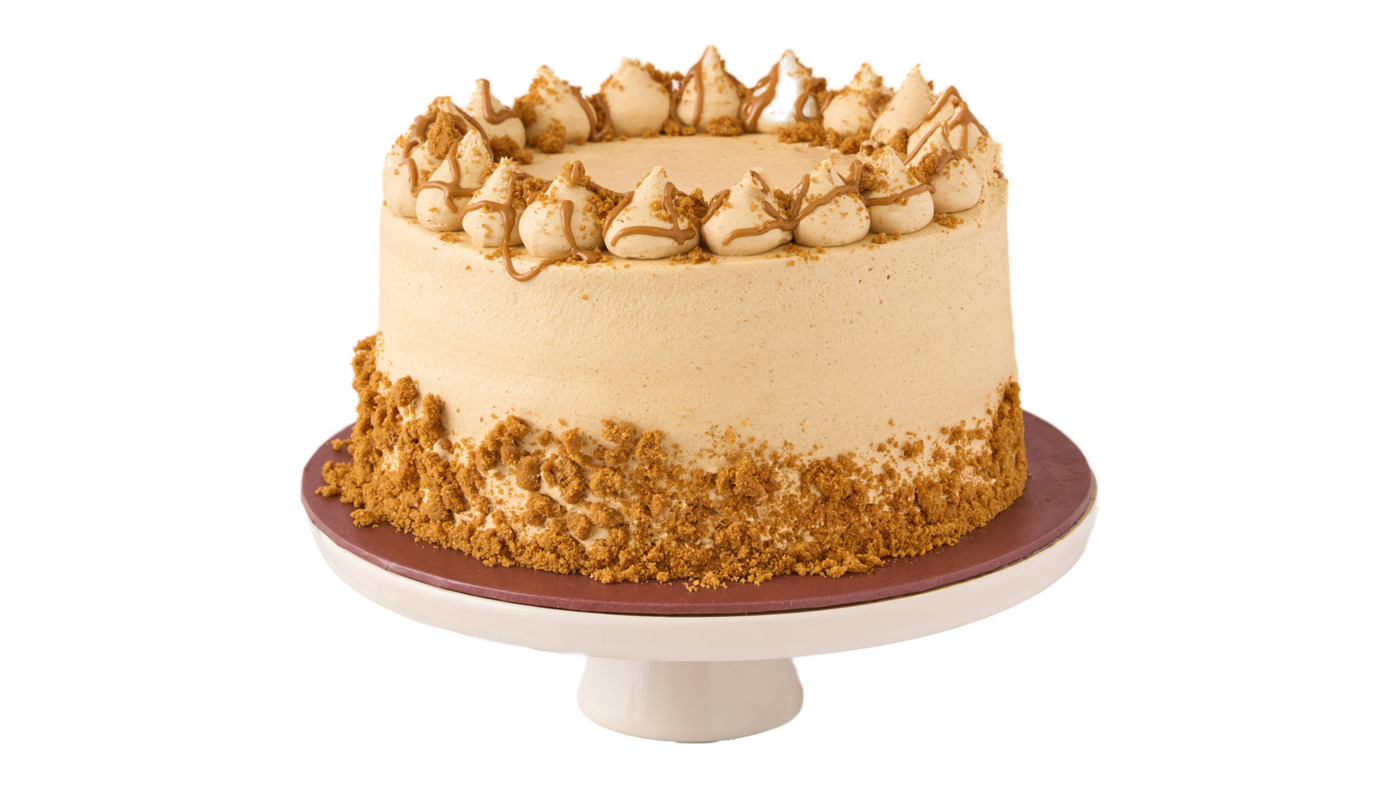 Vegan Caramel Biscuit Cake 