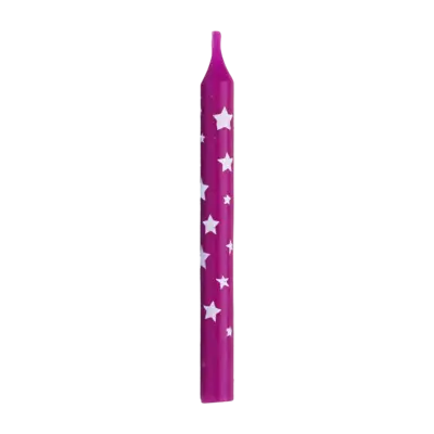 Multi-Colour Star Candles, 12pk