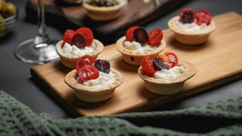 Cherry Tomato and Grape Tartlet