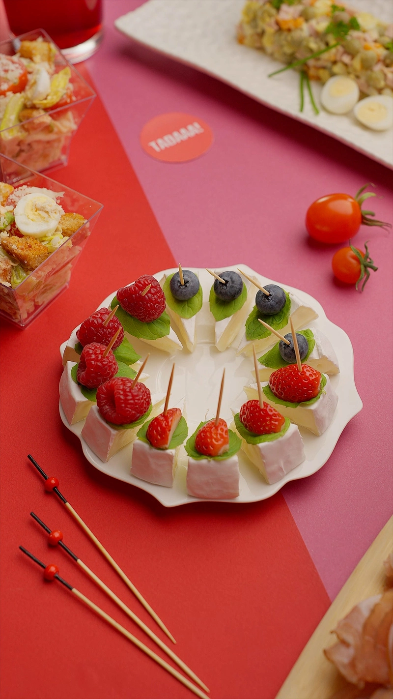 Camembert Cheese Bites with Seasonal Berries