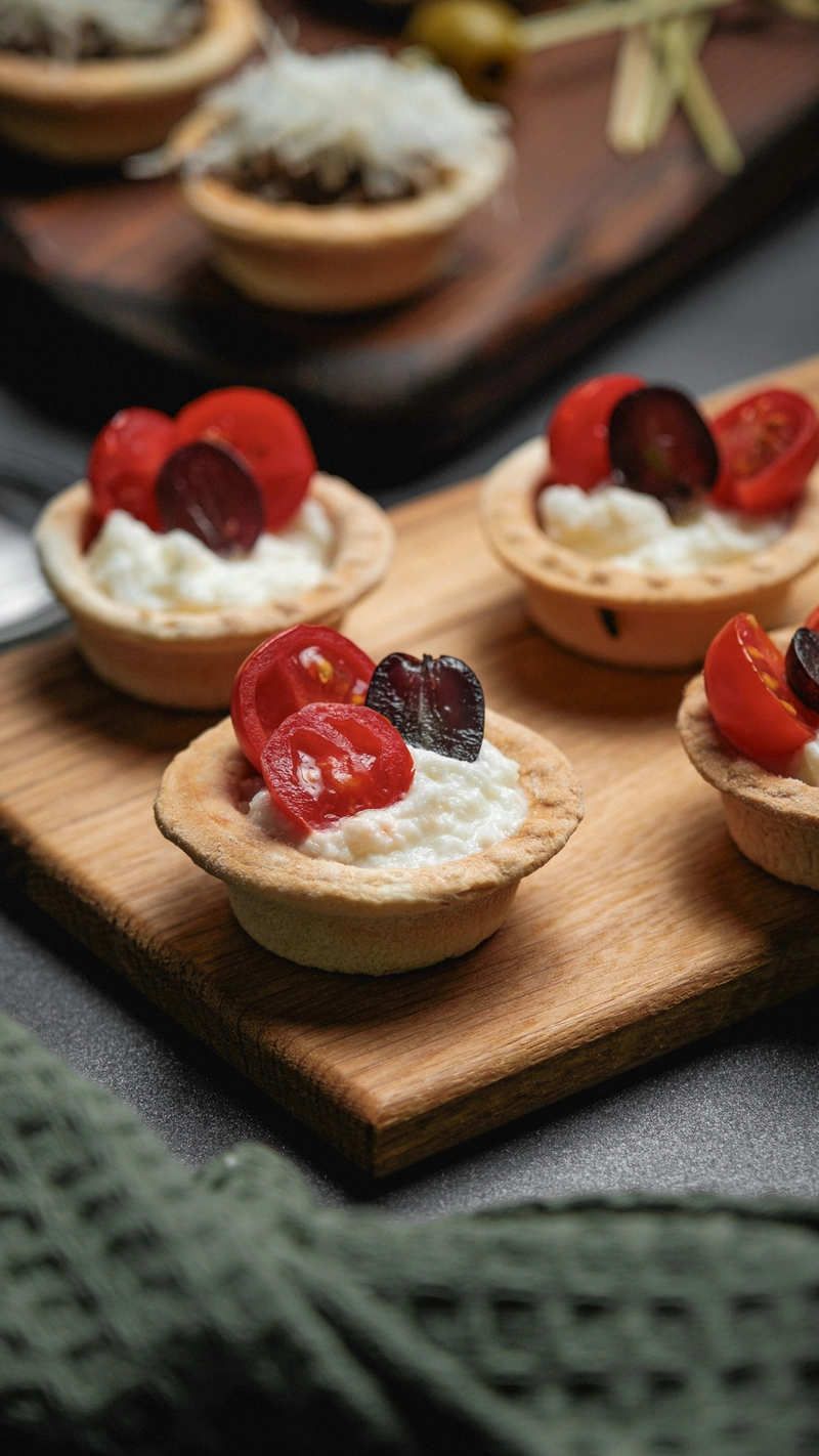 Cherry Tomato and Grape Tartlet