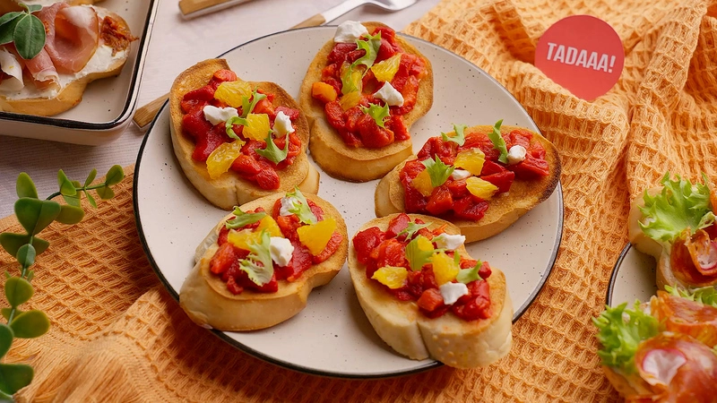 Pepper and Orange Tartine 