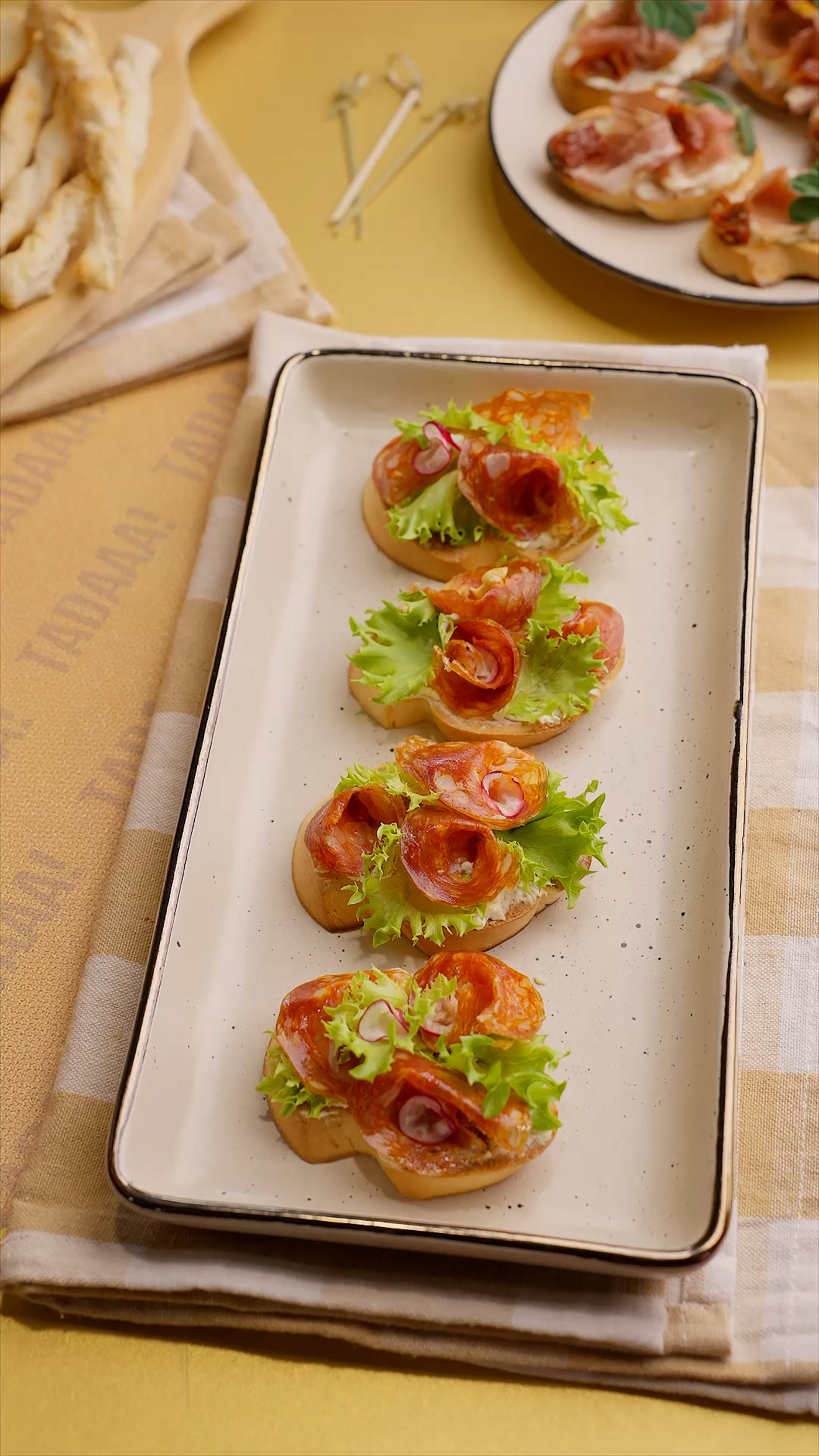 Sliced Chorizo Sausage Tartine
