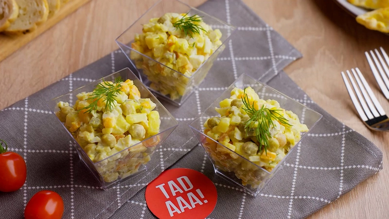 Vegetarian Olivier Salad Cup