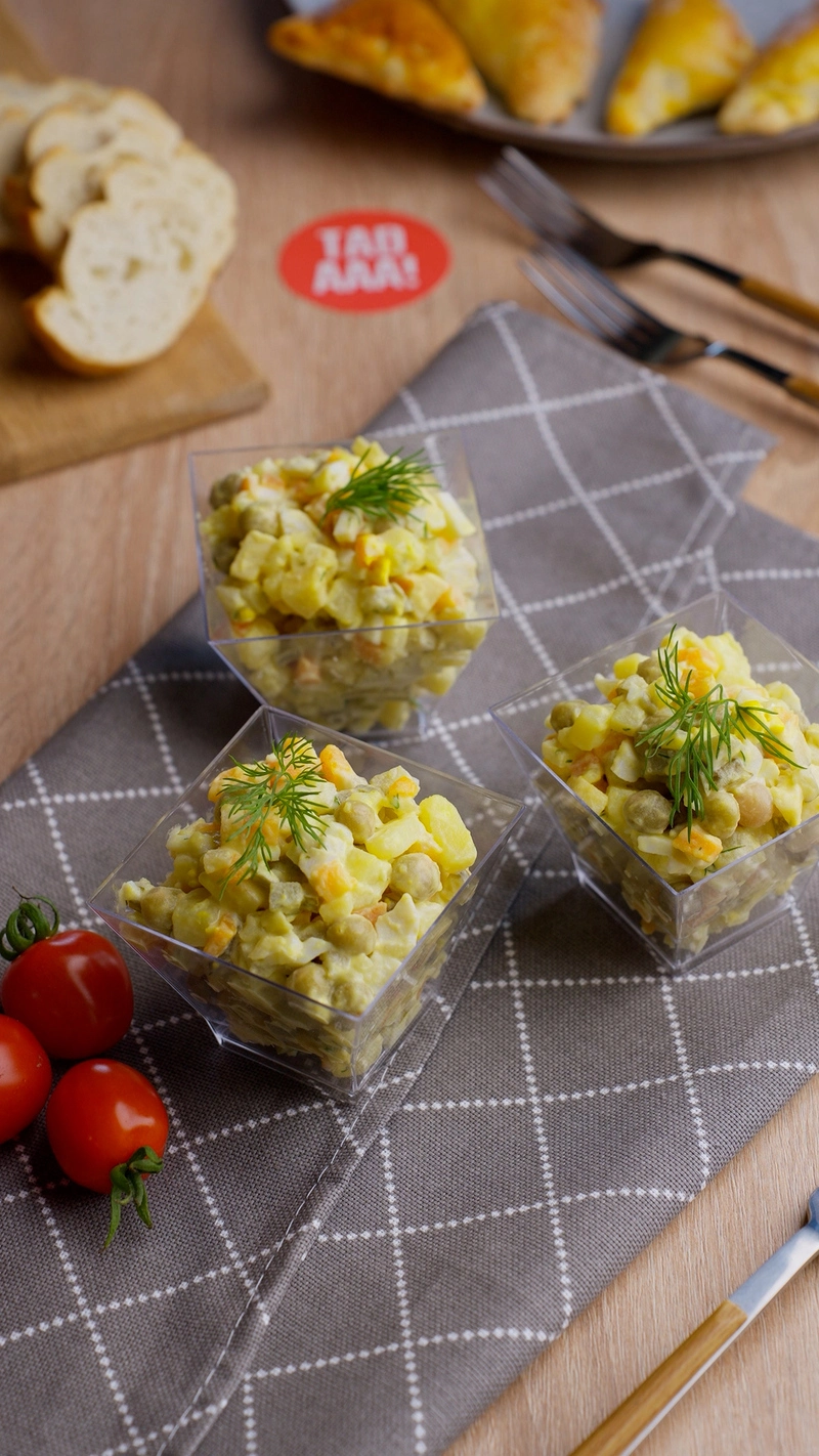 Vegetarian Olivier Salad Cup