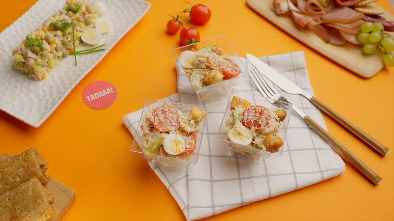 Chicken Caesar Salad Cup