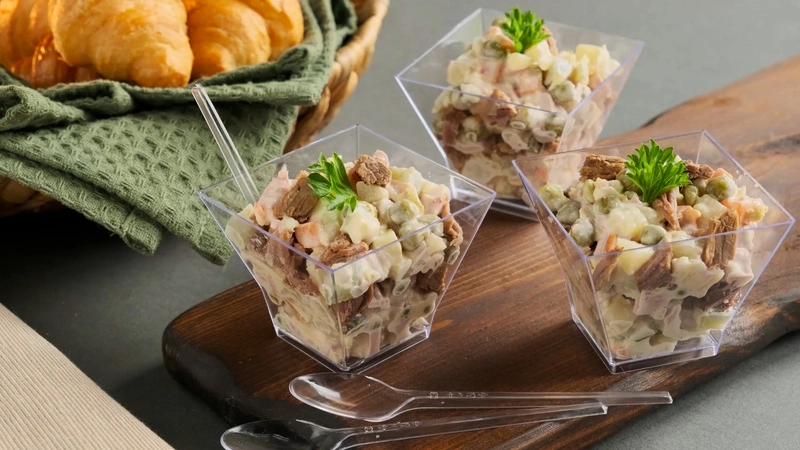 Beef Olivier Salad Cup