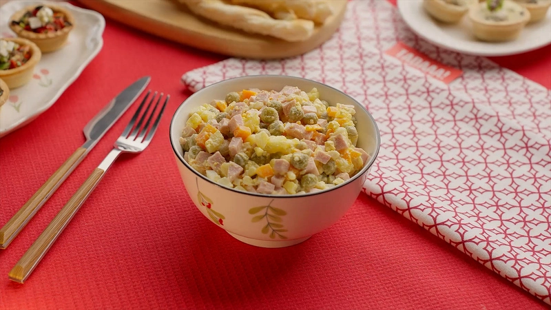 Ham Olivier Salad Bowl for Sharing