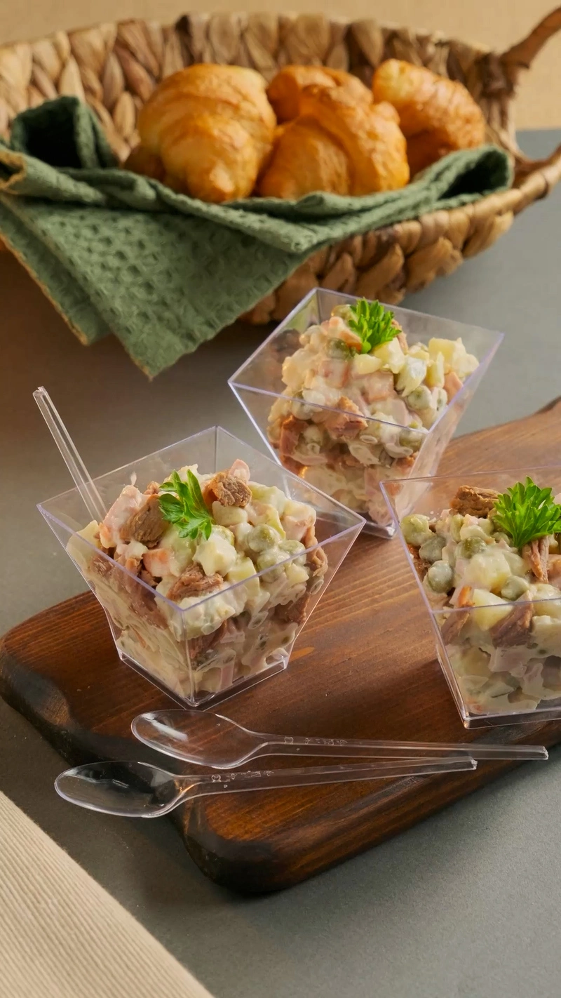 Beef Olivier Salad Cup