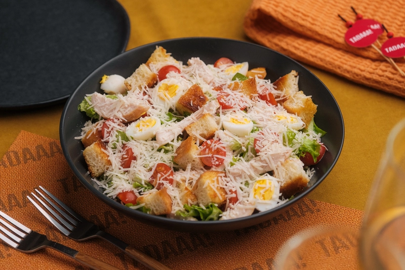 Chicken Caesar Salad Bowl for Sharing