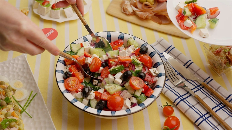 Greek Salad Bowl for Sharing