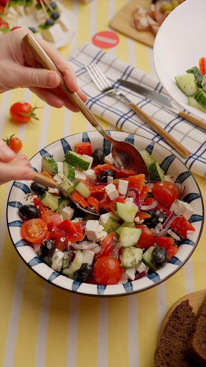 Greek Salad Bowl for Sharing