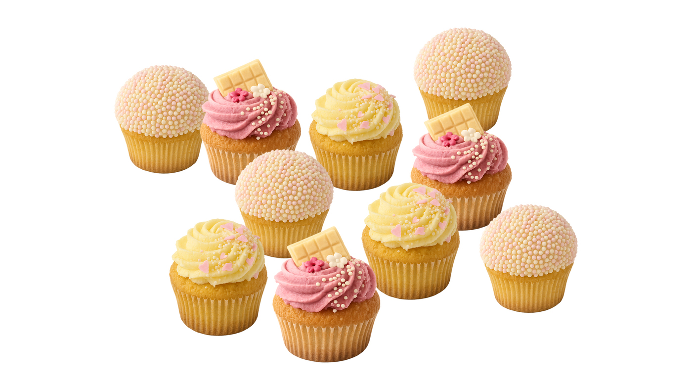 Pink Mini Cupcakes