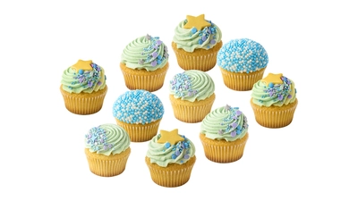 Blue Mini Cupcakes
