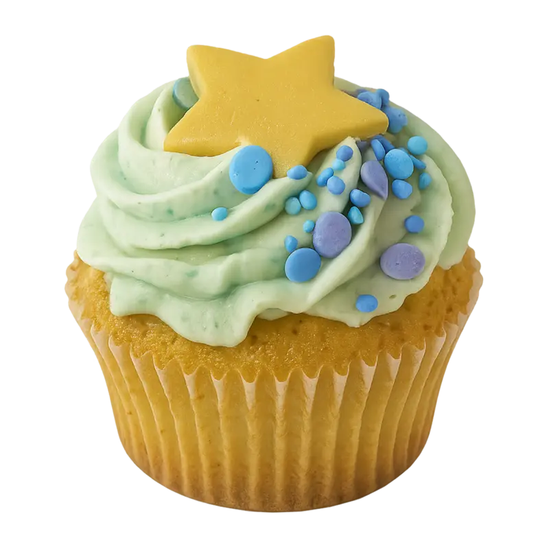Blue Mini Cupcakes