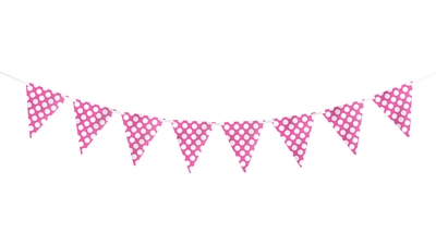 Pink Polka Dots Bunting 3.6m