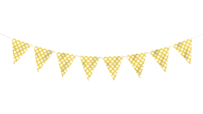 Yellow Polka Dots Bunting 3.6m