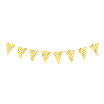 Yellow Polka Dots Bunting 3.6m