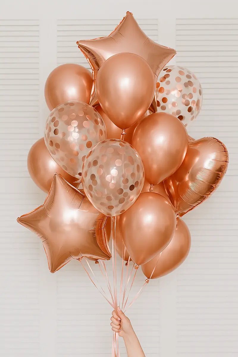 Rose Gold Foil Balloon Bouquet