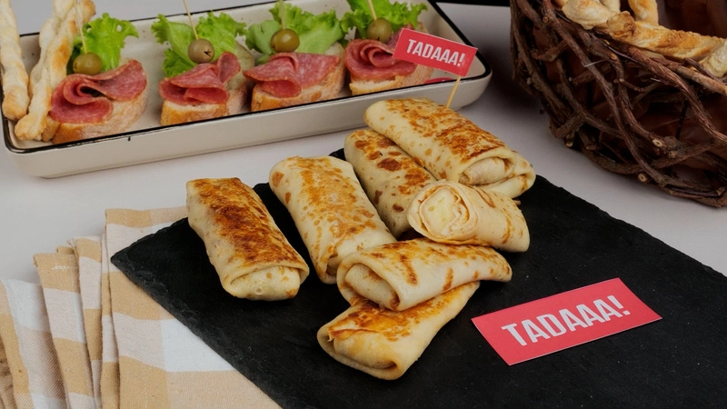 Cheese Filled Savoury Crepes