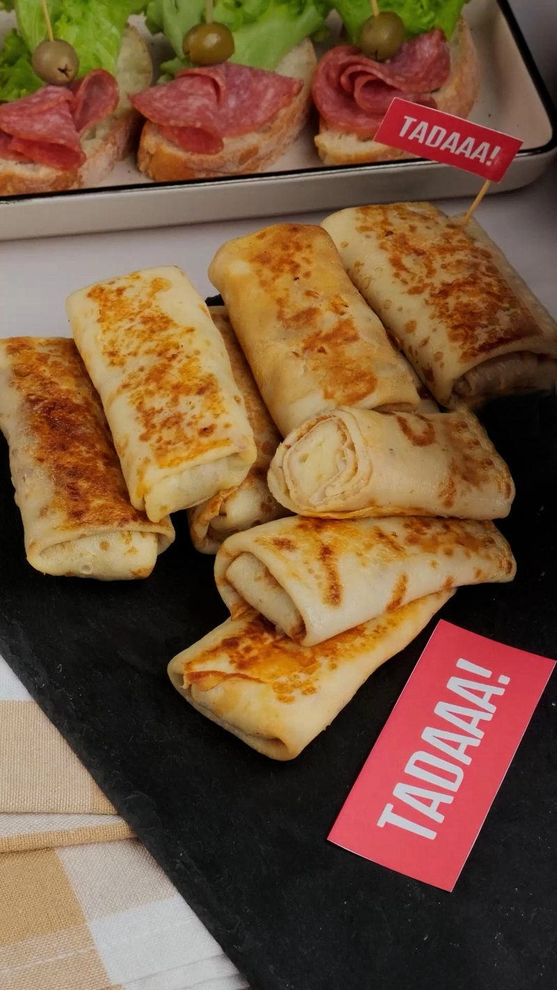 Cheese Filled Savoury Crepes