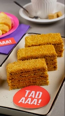 Honey & Caramel Cream Cake Slice